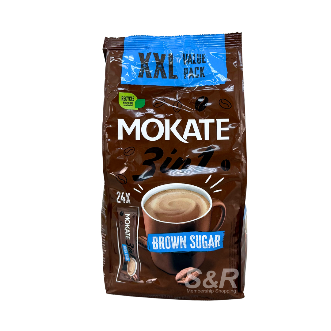 Mokate 3-in-1 Brown Sugar Roasted Coffee XXL Pack 24 Sachets Mokate 3-in-1 Brown Sugar Roasted Coffee XXL Pack 24 Sachets